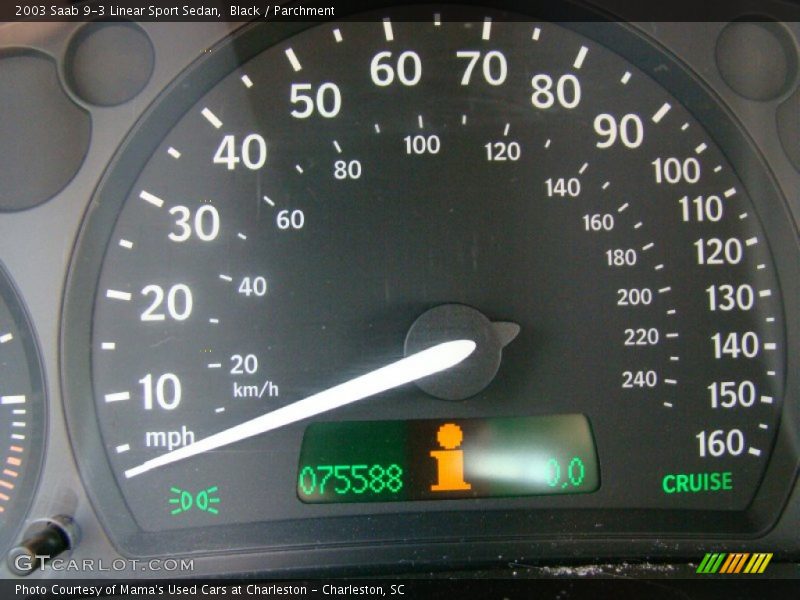 Black / Parchment 2003 Saab 9-3 Linear Sport Sedan