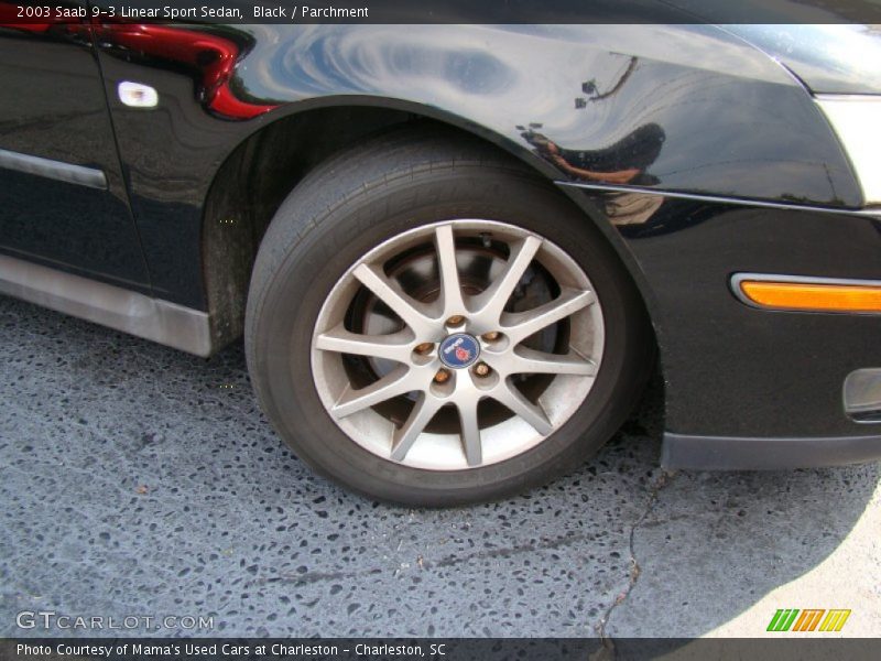 Black / Parchment 2003 Saab 9-3 Linear Sport Sedan