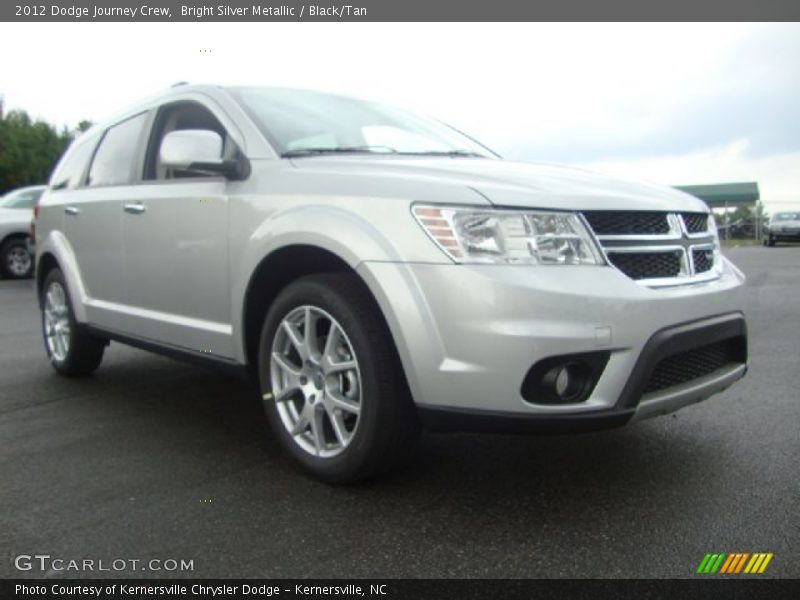 Bright Silver Metallic / Black/Tan 2012 Dodge Journey Crew