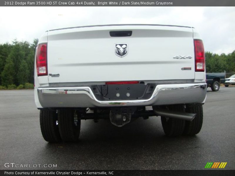 Bright White / Dark Slate/Medium Graystone 2012 Dodge Ram 3500 HD ST Crew Cab 4x4 Dually