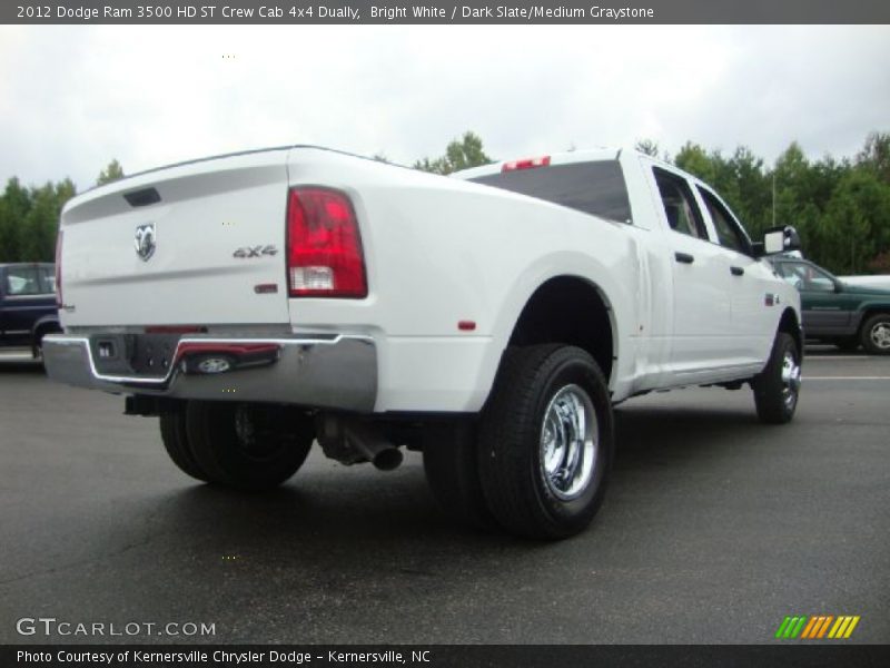 Bright White / Dark Slate/Medium Graystone 2012 Dodge Ram 3500 HD ST Crew Cab 4x4 Dually