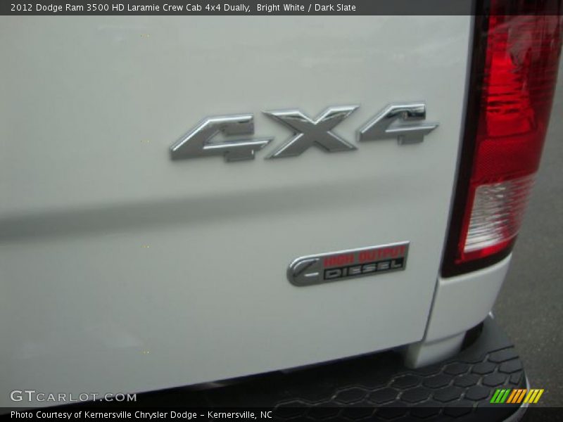 Bright White / Dark Slate 2012 Dodge Ram 3500 HD Laramie Crew Cab 4x4 Dually