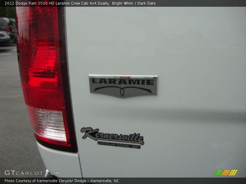 Bright White / Dark Slate 2012 Dodge Ram 3500 HD Laramie Crew Cab 4x4 Dually