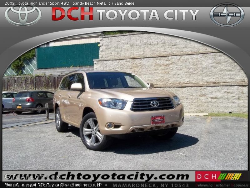 Sandy Beach Metallic / Sand Beige 2009 Toyota Highlander Sport 4WD