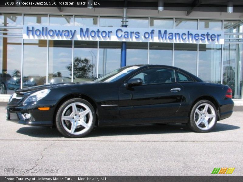 Black / Black 2009 Mercedes-Benz SL 550 Roadster