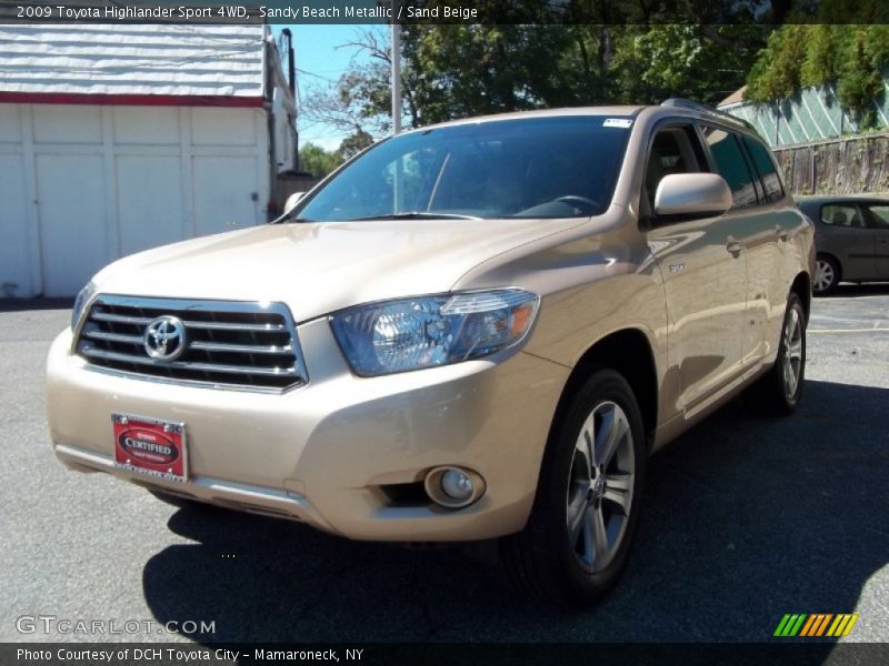 Sandy Beach Metallic / Sand Beige 2009 Toyota Highlander Sport 4WD