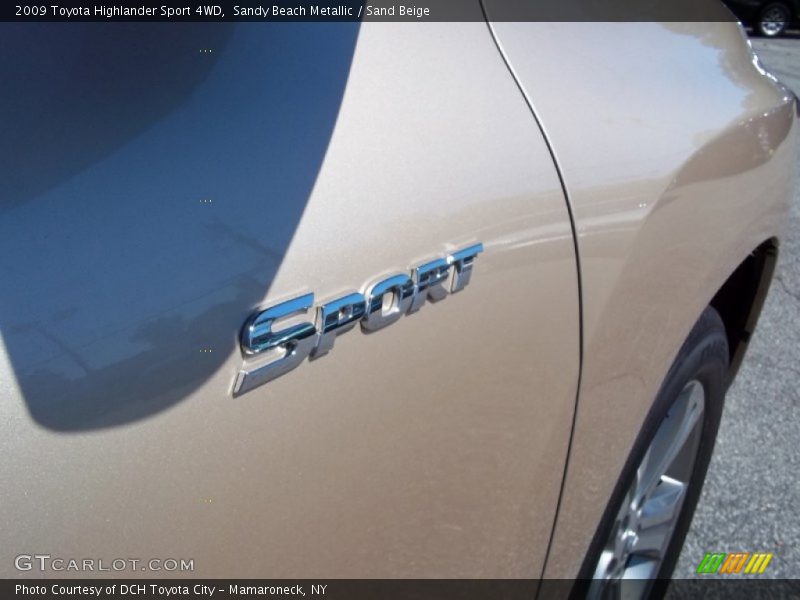 Sandy Beach Metallic / Sand Beige 2009 Toyota Highlander Sport 4WD