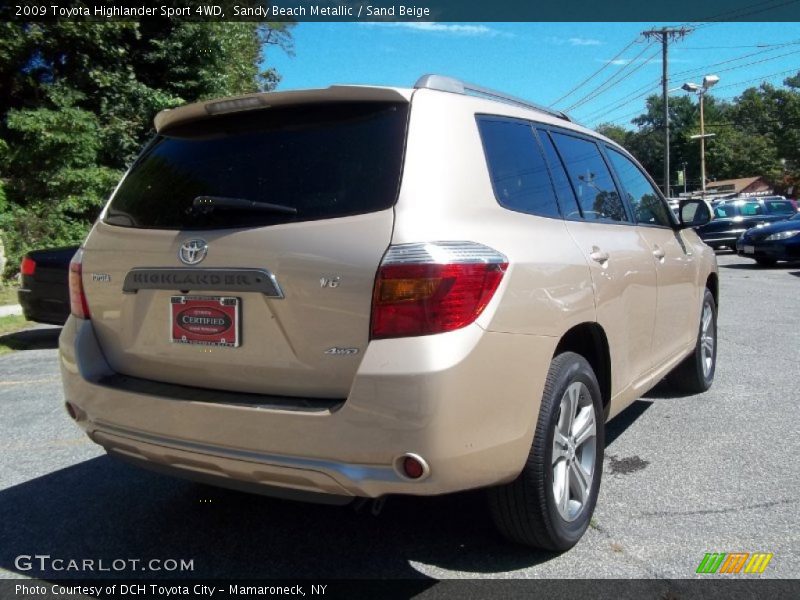 Sandy Beach Metallic / Sand Beige 2009 Toyota Highlander Sport 4WD