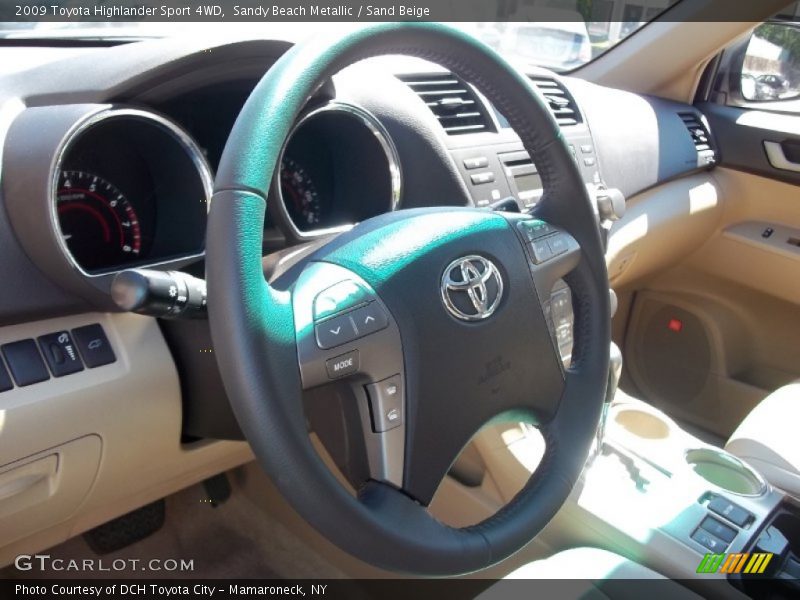 Sandy Beach Metallic / Sand Beige 2009 Toyota Highlander Sport 4WD