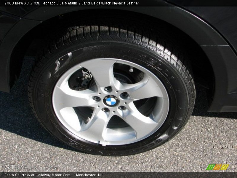 Monaco Blue Metallic / Sand Beige/Black Nevada Leather 2008 BMW X3 3.0si