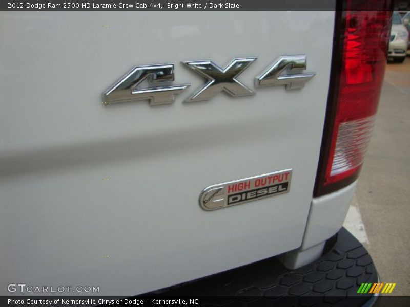 Bright White / Dark Slate 2012 Dodge Ram 2500 HD Laramie Crew Cab 4x4