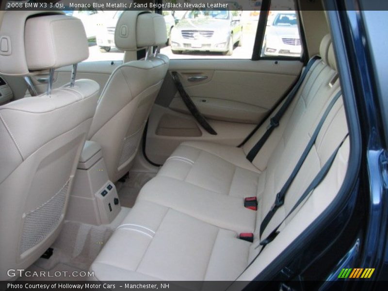 Monaco Blue Metallic / Sand Beige/Black Nevada Leather 2008 BMW X3 3.0si
