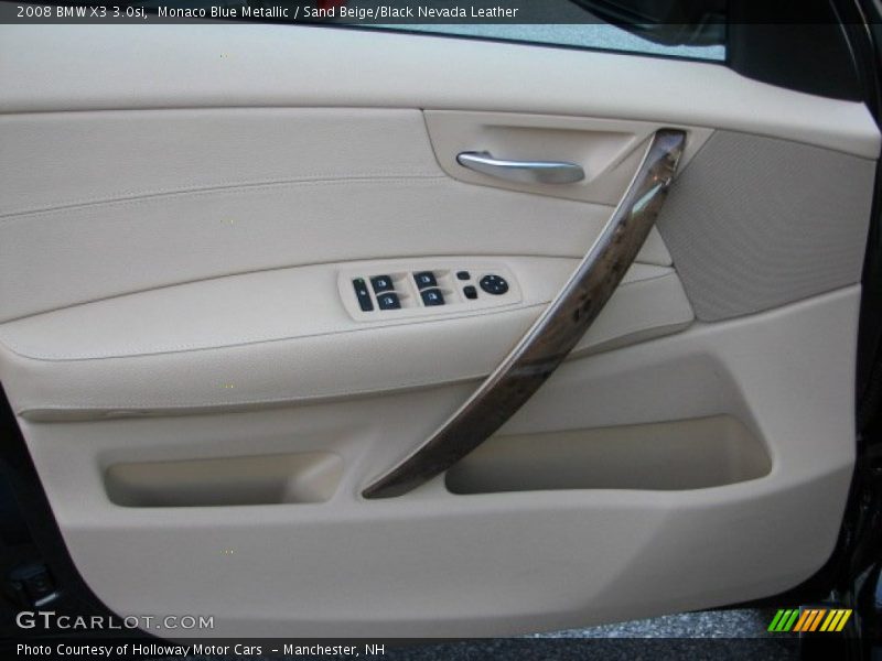 Monaco Blue Metallic / Sand Beige/Black Nevada Leather 2008 BMW X3 3.0si