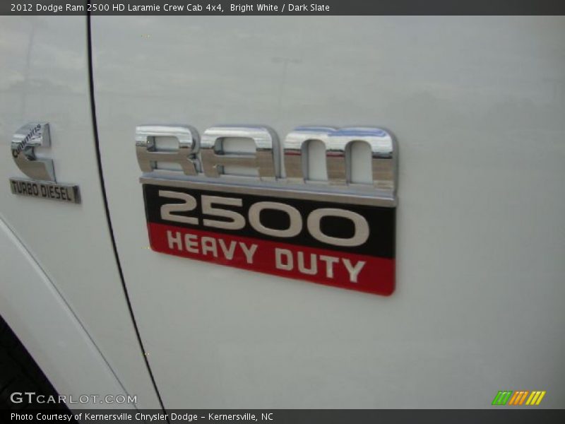 Bright White / Dark Slate 2012 Dodge Ram 2500 HD Laramie Crew Cab 4x4