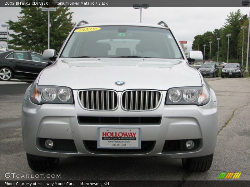 Titanium Silver Metallic / Black 2009 BMW X3 xDrive30i