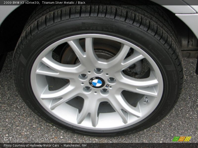 Titanium Silver Metallic / Black 2009 BMW X3 xDrive30i