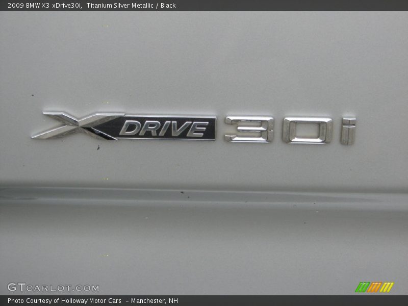 Titanium Silver Metallic / Black 2009 BMW X3 xDrive30i