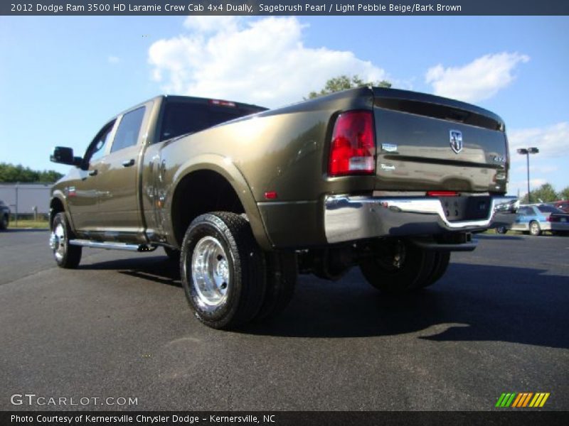 Sagebrush Pearl / Light Pebble Beige/Bark Brown 2012 Dodge Ram 3500 HD Laramie Crew Cab 4x4 Dually