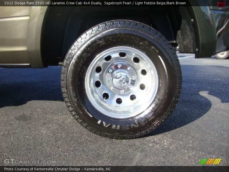 Sagebrush Pearl / Light Pebble Beige/Bark Brown 2012 Dodge Ram 3500 HD Laramie Crew Cab 4x4 Dually