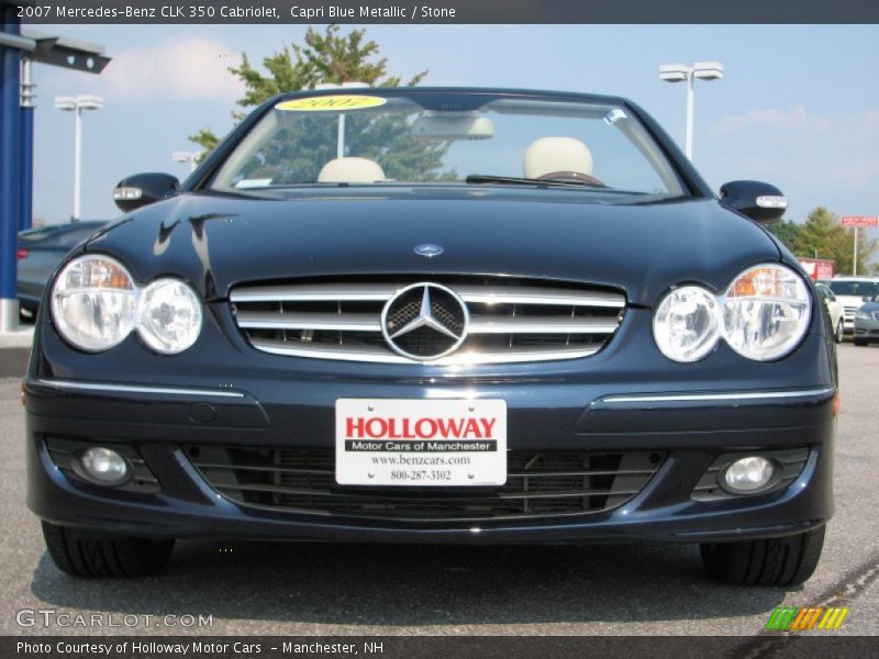 Capri Blue Metallic / Stone 2007 Mercedes-Benz CLK 350 Cabriolet