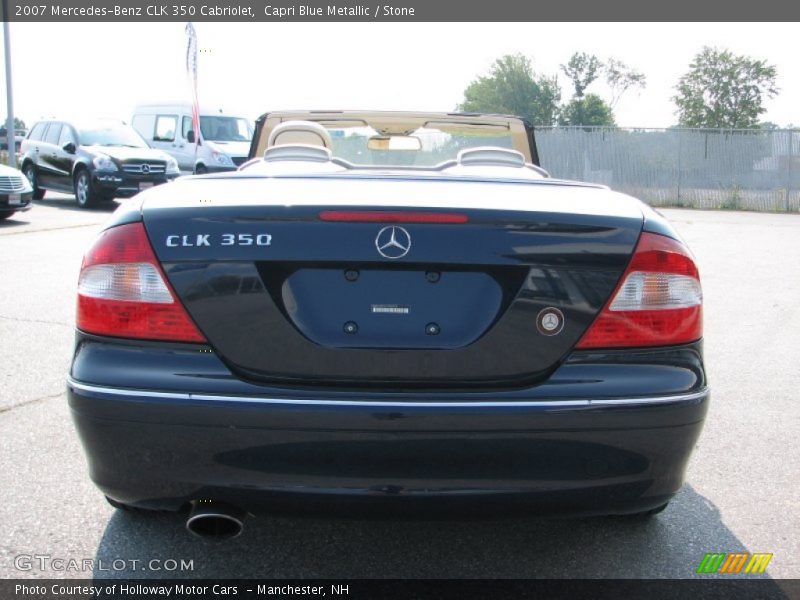 Capri Blue Metallic / Stone 2007 Mercedes-Benz CLK 350 Cabriolet