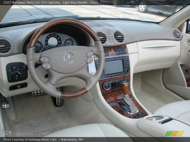 Capri Blue Metallic / Stone 2007 Mercedes-Benz CLK 350 Cabriolet