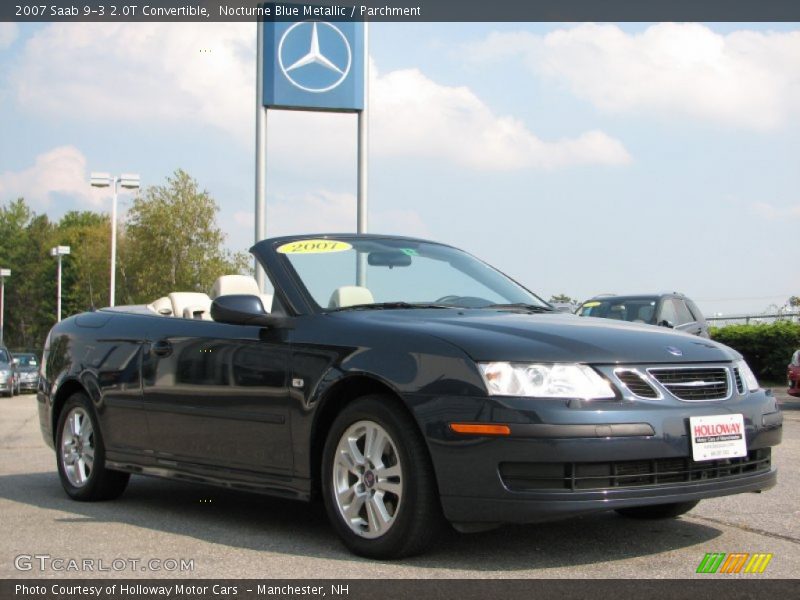 Nocturne Blue Metallic / Parchment 2007 Saab 9-3 2.0T Convertible