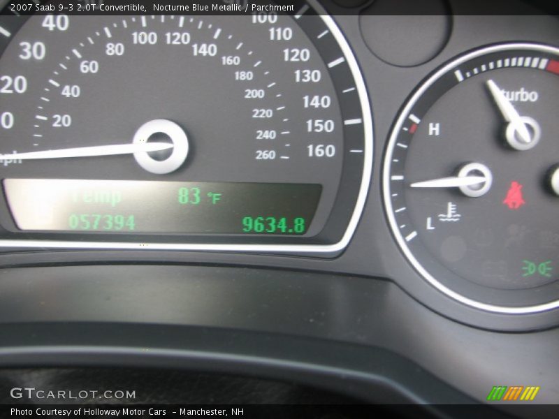 Nocturne Blue Metallic / Parchment 2007 Saab 9-3 2.0T Convertible
