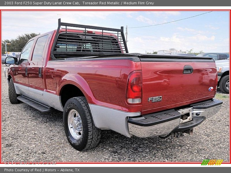 Toreador Red Metallic / Medium Flint Grey 2003 Ford F250 Super Duty Lariat Crew Cab