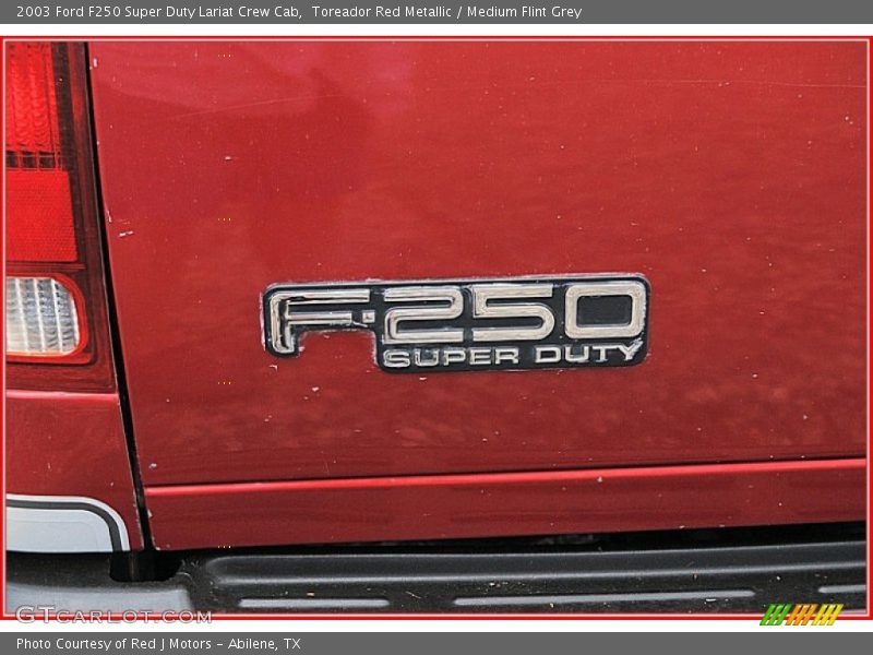 Toreador Red Metallic / Medium Flint Grey 2003 Ford F250 Super Duty Lariat Crew Cab