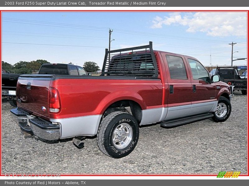 Toreador Red Metallic / Medium Flint Grey 2003 Ford F250 Super Duty Lariat Crew Cab