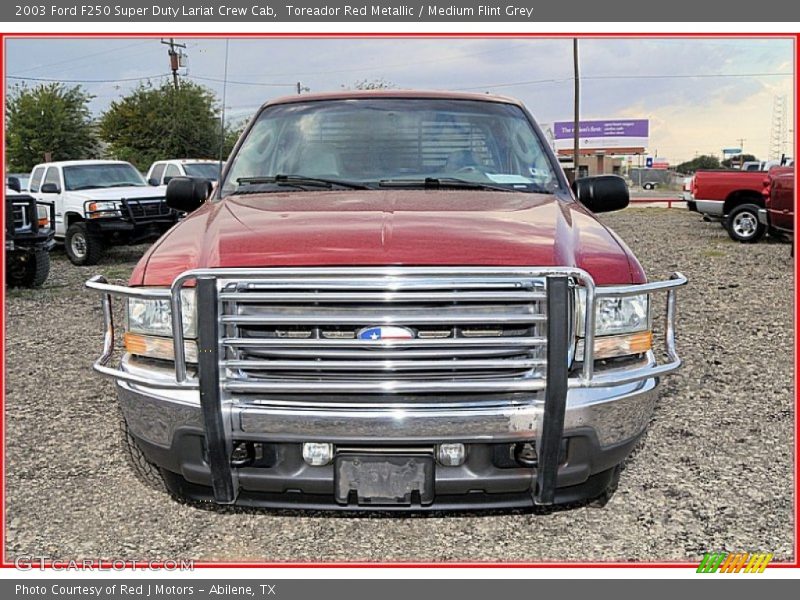 Toreador Red Metallic / Medium Flint Grey 2003 Ford F250 Super Duty Lariat Crew Cab