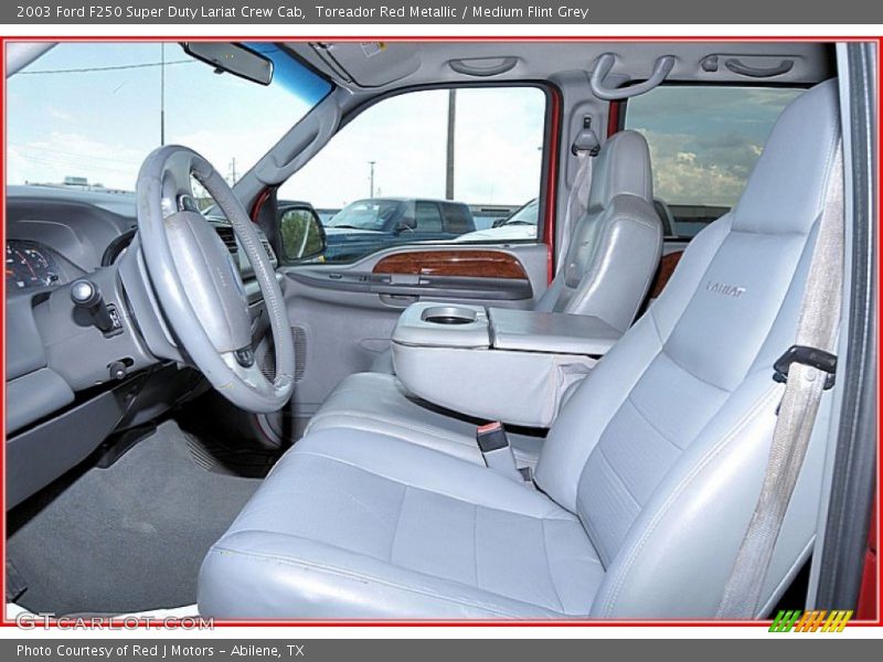 Toreador Red Metallic / Medium Flint Grey 2003 Ford F250 Super Duty Lariat Crew Cab