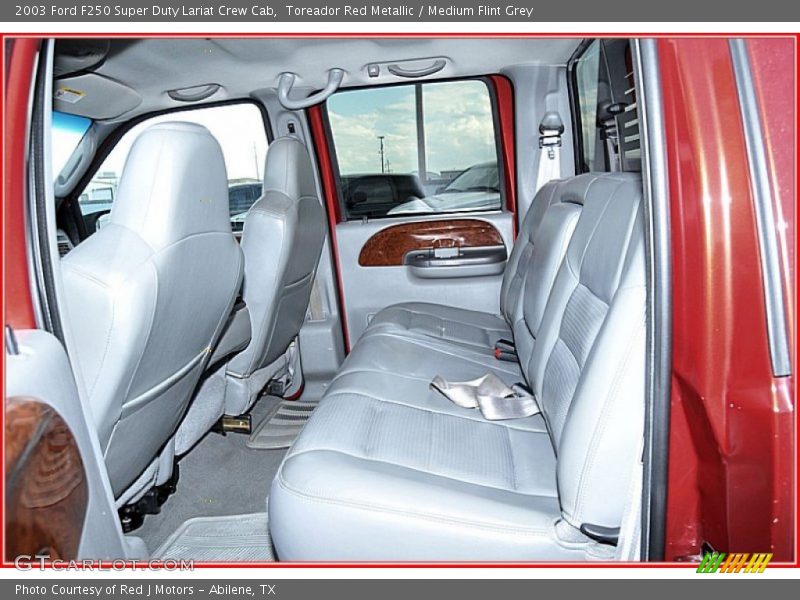Toreador Red Metallic / Medium Flint Grey 2003 Ford F250 Super Duty Lariat Crew Cab