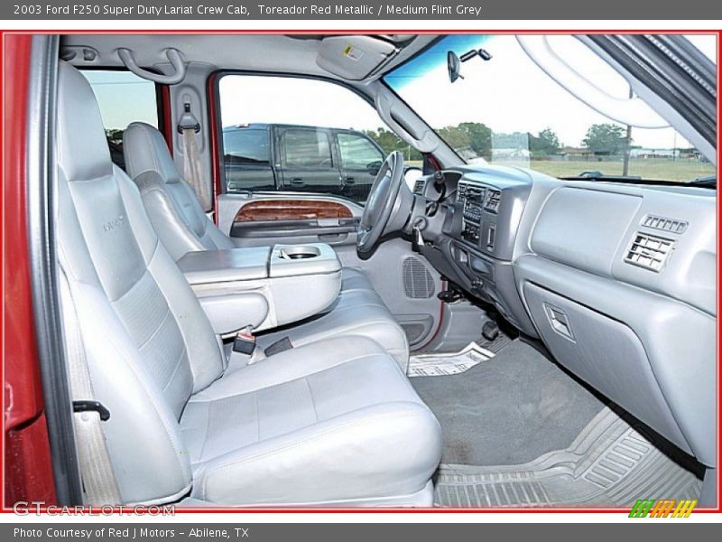 Toreador Red Metallic / Medium Flint Grey 2003 Ford F250 Super Duty Lariat Crew Cab