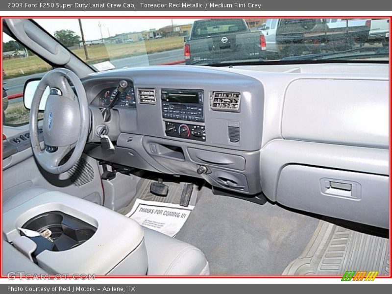 Toreador Red Metallic / Medium Flint Grey 2003 Ford F250 Super Duty Lariat Crew Cab