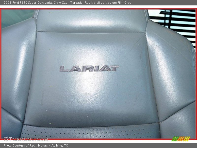 Toreador Red Metallic / Medium Flint Grey 2003 Ford F250 Super Duty Lariat Crew Cab