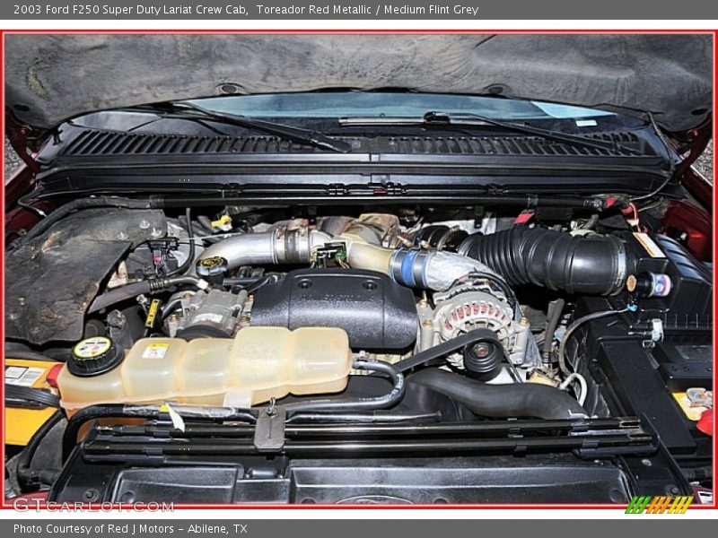 Toreador Red Metallic / Medium Flint Grey 2003 Ford F250 Super Duty Lariat Crew Cab