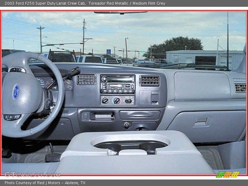 Toreador Red Metallic / Medium Flint Grey 2003 Ford F250 Super Duty Lariat Crew Cab