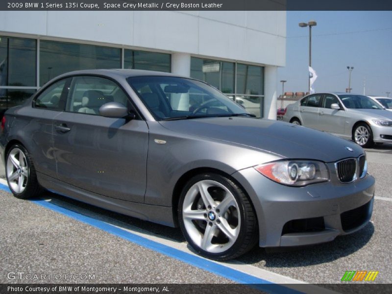 Space Grey Metallic / Grey Boston Leather 2009 BMW 1 Series 135i Coupe
