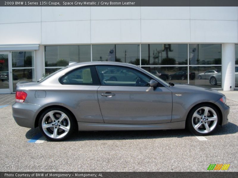 Space Grey Metallic / Grey Boston Leather 2009 BMW 1 Series 135i Coupe
