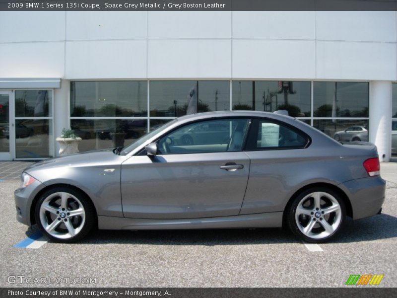 Space Grey Metallic / Grey Boston Leather 2009 BMW 1 Series 135i Coupe