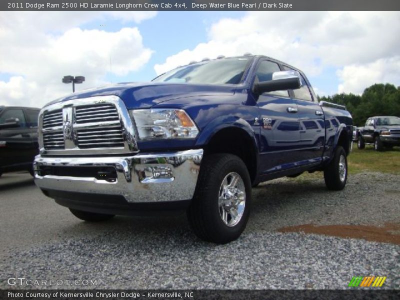 Deep Water Blue Pearl / Dark Slate 2011 Dodge Ram 2500 HD Laramie Longhorn Crew Cab 4x4