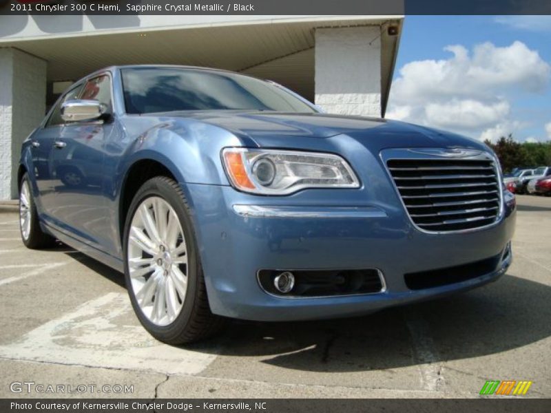 Sapphire Crystal Metallic / Black 2011 Chrysler 300 C Hemi