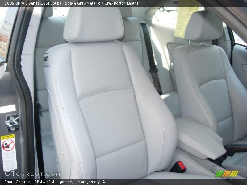 Space Grey Metallic / Grey Boston Leather 2009 BMW 1 Series 135i Coupe