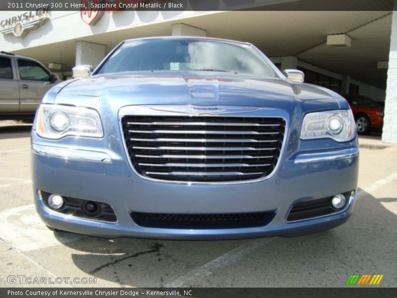 Sapphire Crystal Metallic / Black 2011 Chrysler 300 C Hemi