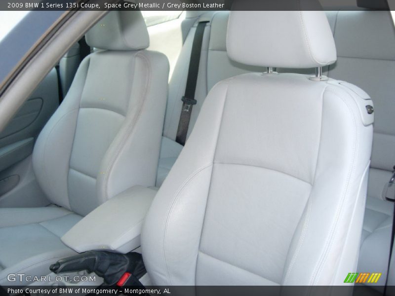 Space Grey Metallic / Grey Boston Leather 2009 BMW 1 Series 135i Coupe
