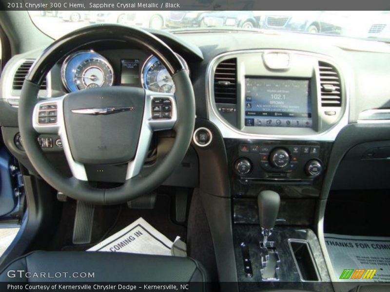 Sapphire Crystal Metallic / Black 2011 Chrysler 300 C Hemi