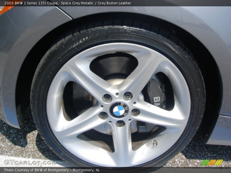 Space Grey Metallic / Grey Boston Leather 2009 BMW 1 Series 135i Coupe