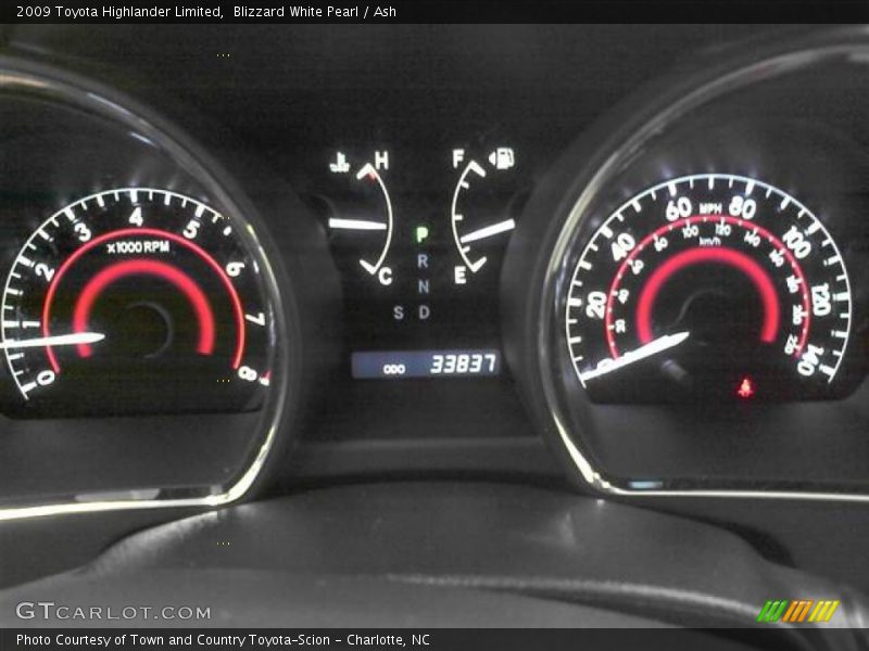 Blizzard White Pearl / Ash 2009 Toyota Highlander Limited